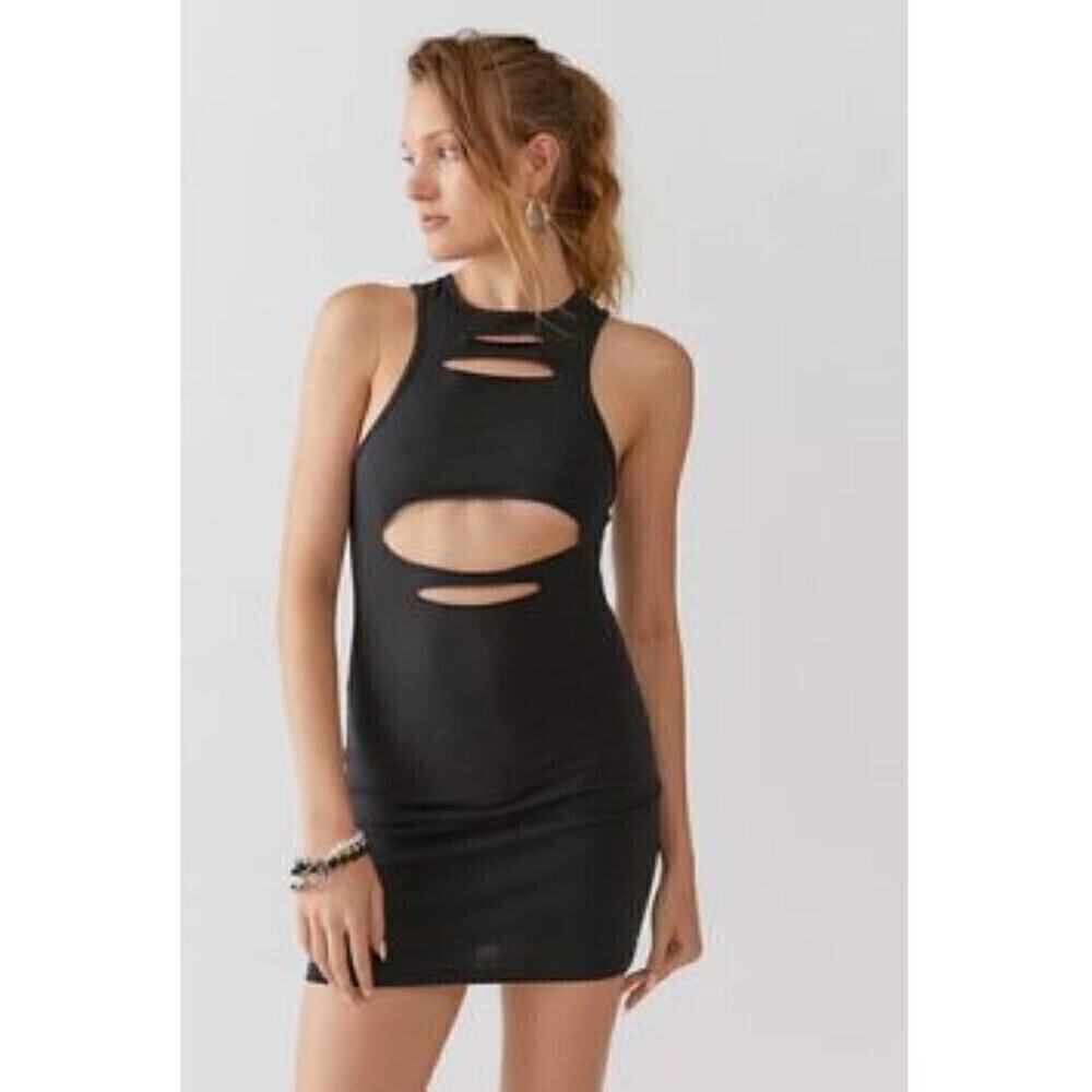 Urban Outfitters Out From Under Womens Christie Slashed Mini Dress Black Small